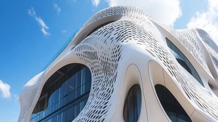 Innovative architecture featuring a modern building with an organic design