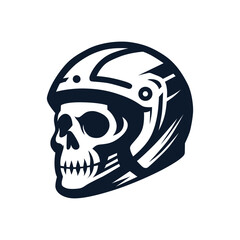 Skull Rider Helmet Illustration