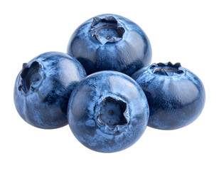 Obraz premium Blueberries isolated on transparent background fresh raw fruit healthy eating object
