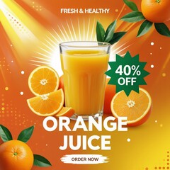 Enjoy Healthy Orange Juice with Big Forty Percent Savings