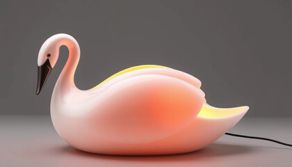 Elegant Swan-Shaped Lamp | Modern Sculptural Lighting Design