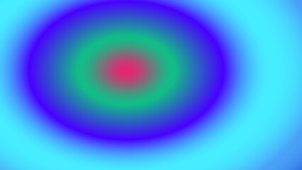 Concentric circles of vibrant, blurry colors;  red center, green, blue, cyan