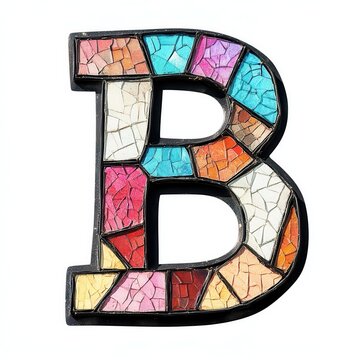Colorful mosaic letter B