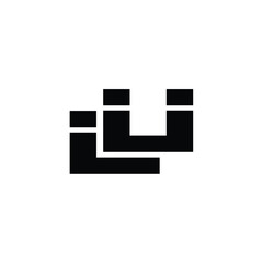 LU monogram logo design letter text name symbol monochrome logotype alphabet character simple logo