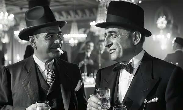 Portrait of business people of 1920th, history and documentary concept