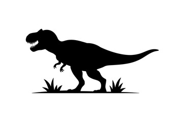 Tyrannosaurus rex silhouette dinosaur jurassic era © Apon