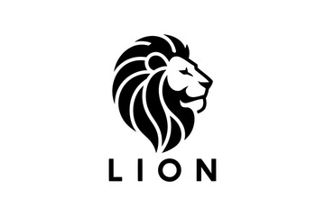 Lion head logo design for sale vector illustration