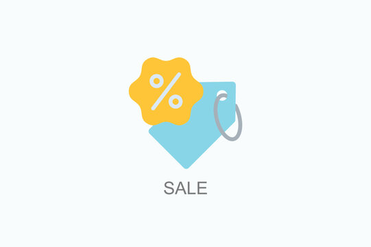 Sale Icon Or Logo Isolated Vector Illustration