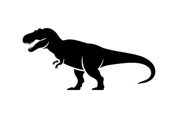 Tyrannosaurus rex silhouette dinosaur vector image