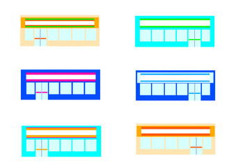 コンビニ店舗のセット