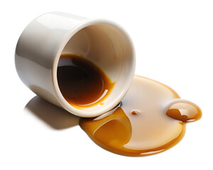 spilled coffee cup