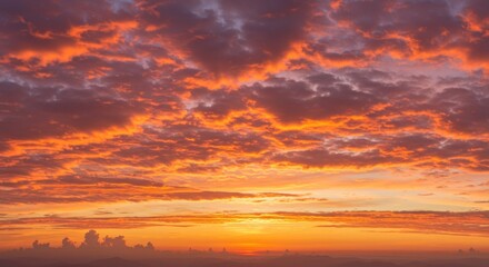 Colorful sunset sky cloudscape