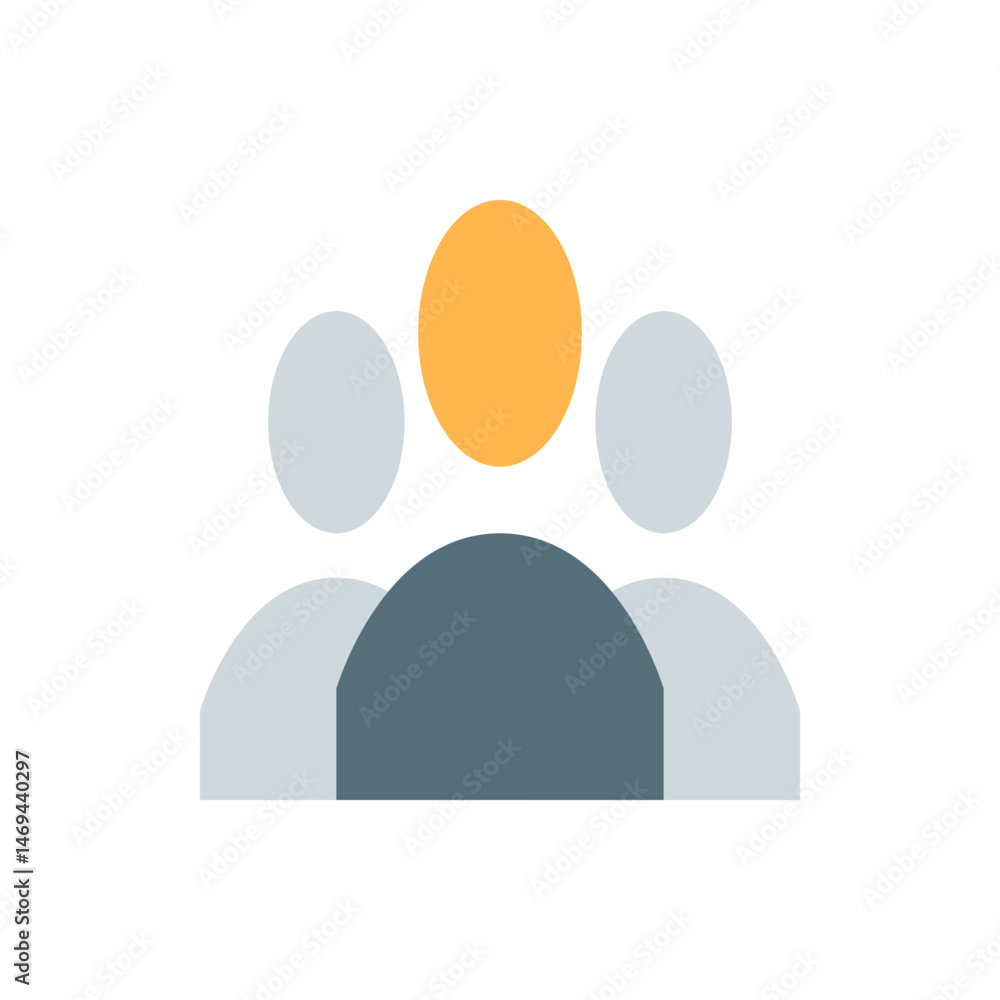 Poster illustration of three stylized figures with one figure highlighted in a different color palette desi