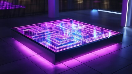 Neon Maze Tabletop Puzzle.
