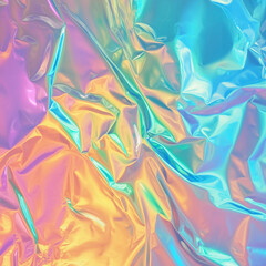 Fototapeta premium Holographic rainbow foil iridescent texture abstract hologram background 