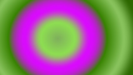 Concentric circles of vibrant purple and green gradients create a hypnotic effect
