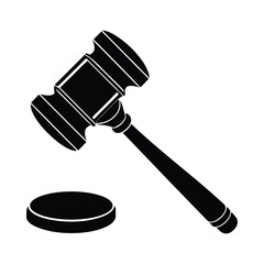 Gavel vector silhouette