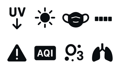 Protective health icons for environmental awareness and safety design