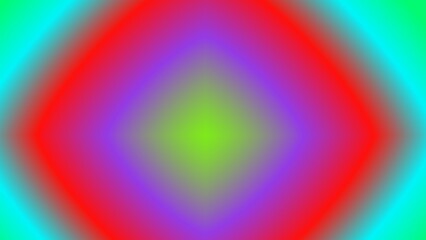 Vibrant, concentric diamond of blended, gradient hues