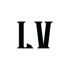 LV monogram logo design letter text name symbol monochrome logotype alphabet character simple logo
