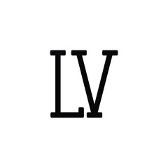 LV monogram logo design letter text name symbol monochrome logotype alphabet character simple logo