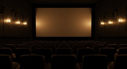 Fototapeta premium Empty movie theatre interior