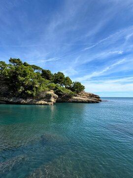 Rocky coastline of Adriatic sea.