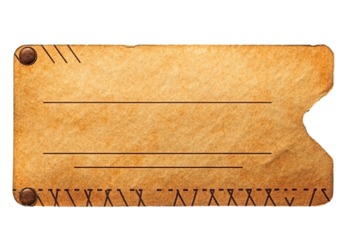 Empty boarding ticket