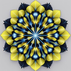Mandala with Starburst Effect Design