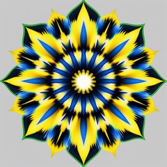 Elegant Mandala with Vivid Contrasts