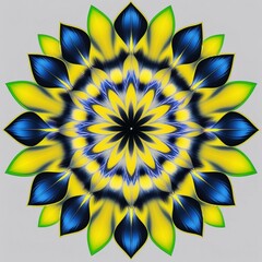 Abstract Mandala Design with Sharp Petal Patterns