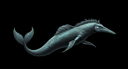 Obraz premium Sea Creature with Scales and Sharp Snout