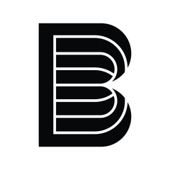 Creative And Modern Initial Letter B Logo Design Template.