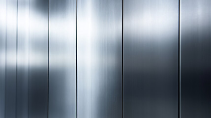 A detailed scene capturing modern metal melody: a gray-hued architectural marvel in harmony with silver, titanium, steel, and aluminum.