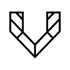 Minimal Letter V Logo Design. 