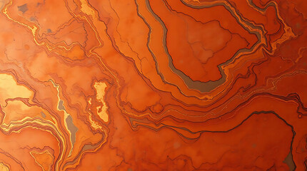 Fototapeta premium Fiery Orange Marble Texture with Subtle Veins - Warm Abstract Background