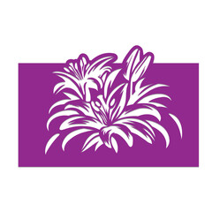 Cut out stencil with lily flowers. Cutting file