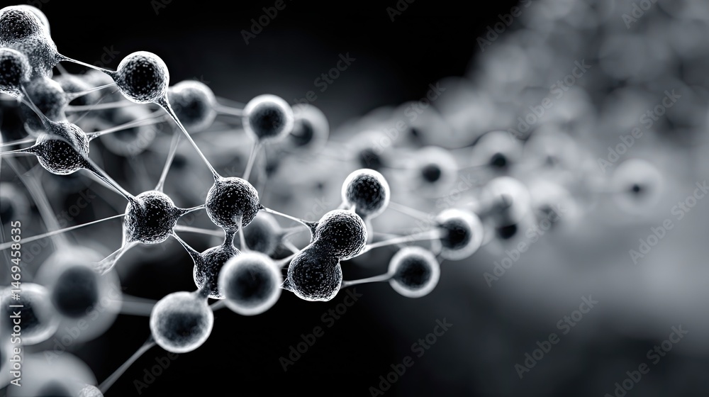 Aufkleber blockchain technology concept with interconnected nodes digital art abstract environment modern view