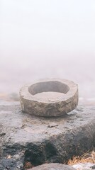 Stone Ring in Foggy Landscape