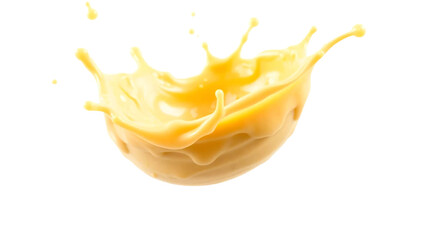 Banana Milkshake Splash isolated on transparent background