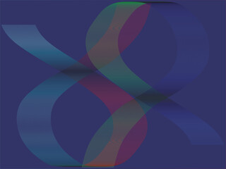 Abstract Intertwined Ribbon Design with Vibrant Colors