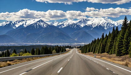 Fototapeta premium Le paysage majestueux de la route montagneuse