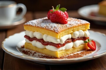 Classic Italian dessert, layers of coffee-soaked ladyfingers and mascarpone cream , italian, confectionery, yummy