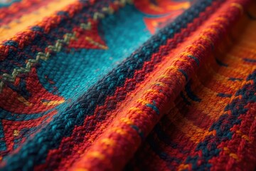 Close-up of intricate woven fabric with a distinct race-inspired design , graphic, pattern