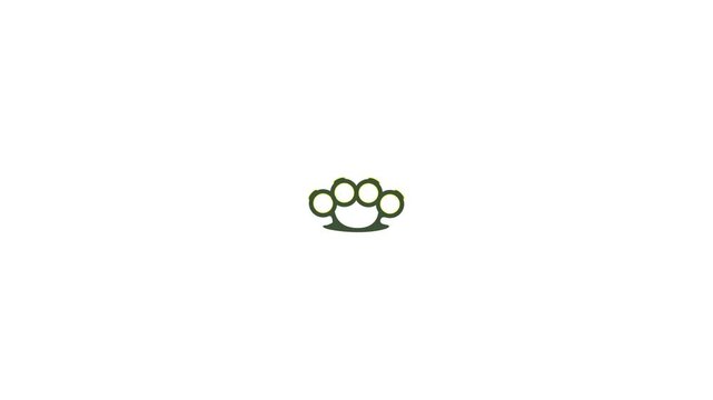 knuckle duster flat design motion