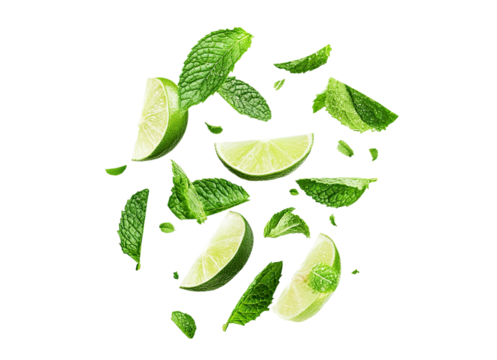 Lime mint falling
