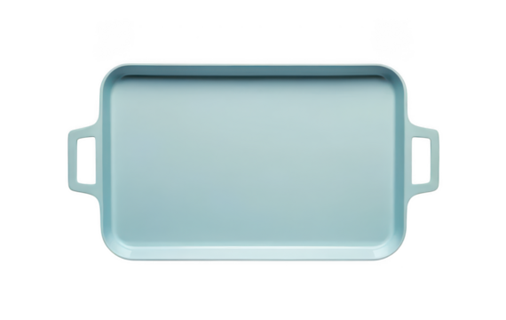 Elegant Teal Serving Tray: A stylish, top-down shot of a rectangular teal serving tray. This minimalist image is perfect for any project.