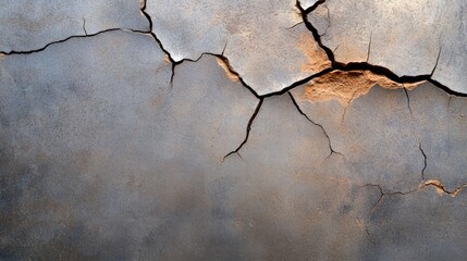 Obraz premium Rough concrete with visible cracks and specks.