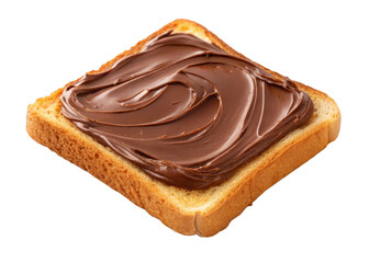 Chocolate toast isolated on a transparent background.