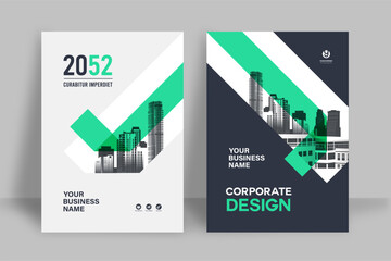 City Background Business Book Cover Design Template